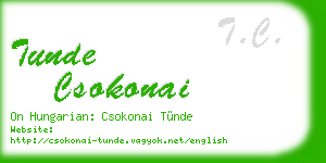 tunde csokonai business card